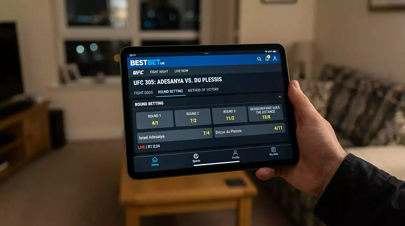Exact round betting market on a UFC bout at a UK sportsbook